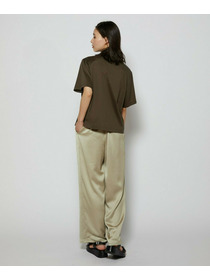 【L'EQUIPE】60/2シルケット天竺フラワーロゴプリントTシャツ 詳細画像 カーキ 4