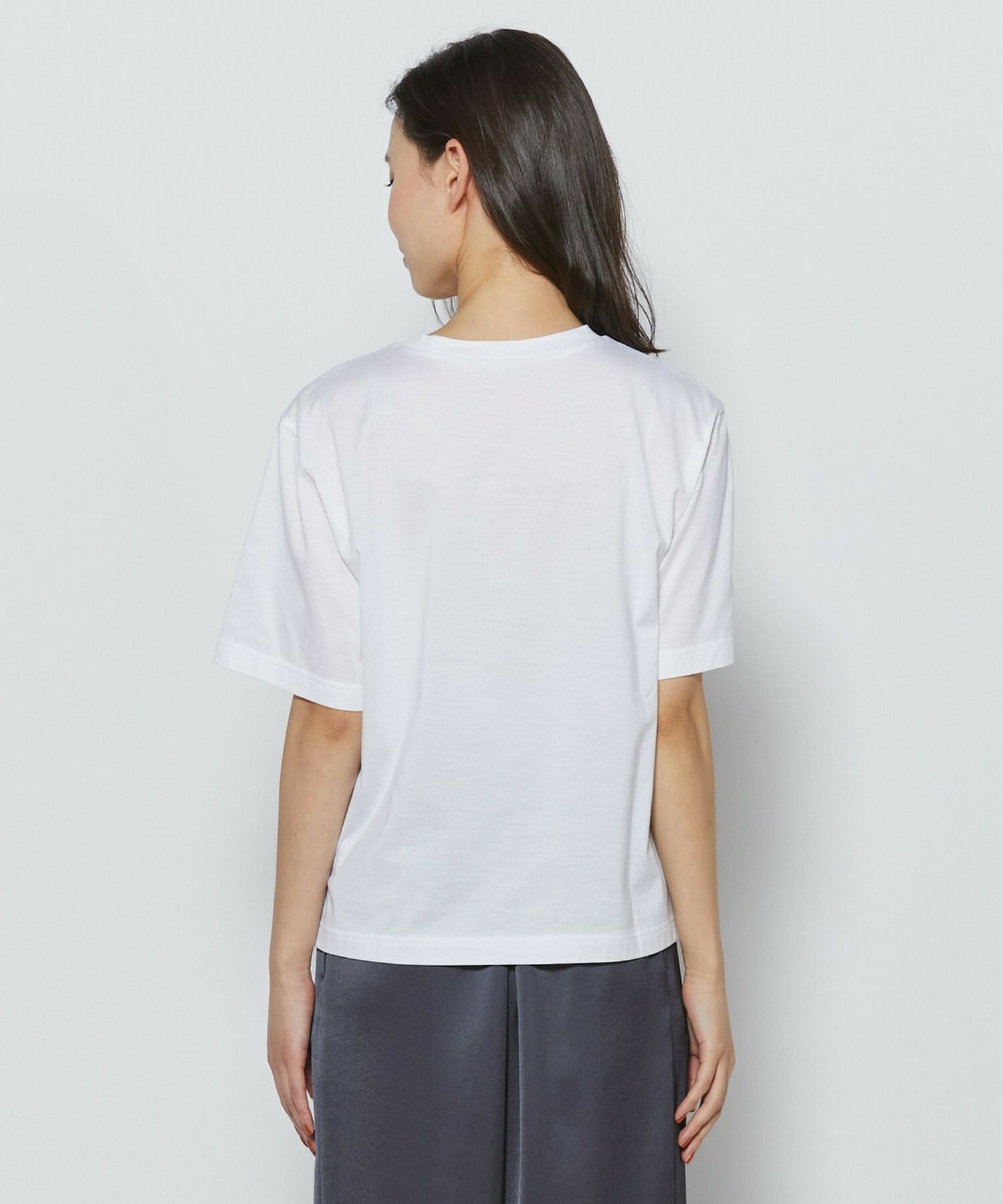 【L'EQUIPE】60/2シルケット天竺フラワーロゴプリントTシャツ 詳細画像 カーキ 18