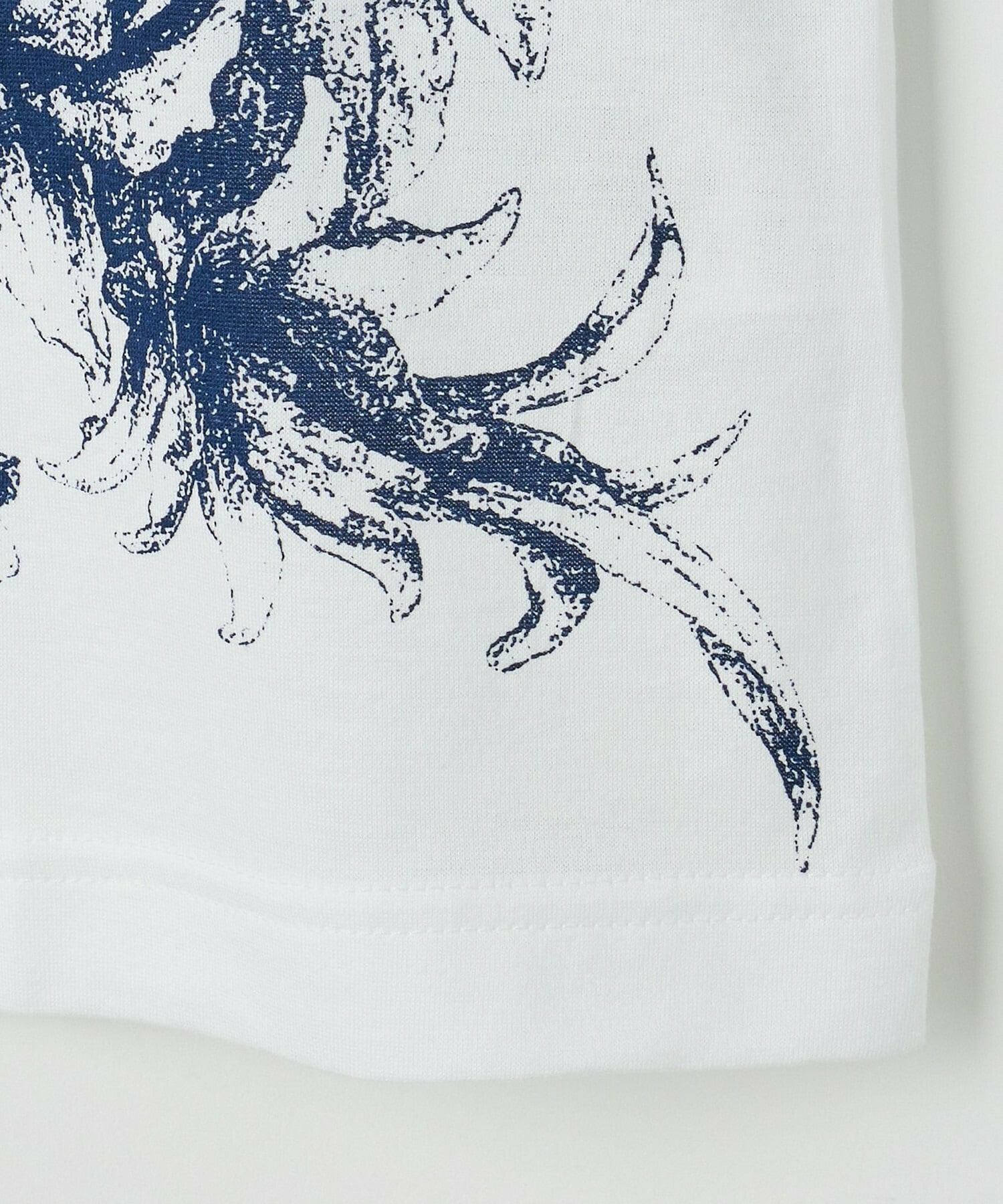 【L'EQUIPE】60/2シルケット天竺フラワーロゴプリントTシャツ 詳細画像 カーキ 23