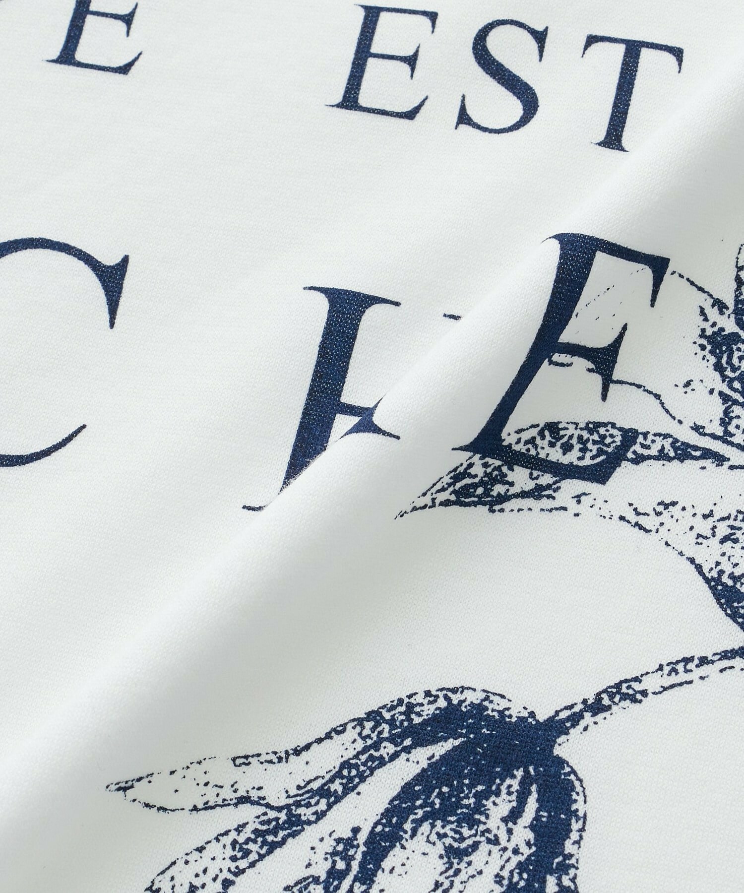 【L'EQUIPE】60/2シルケット天竺フラワーロゴプリントTシャツ 詳細画像 カーキ 24