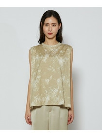 【L'EQUIPE】ブラッシュプリント天竺カットソー 詳細画像 ブラック系その他 14