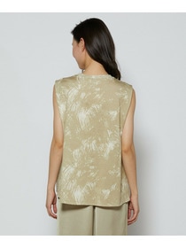 【L'EQUIPE】ブラッシュプリント天竺カットソー 詳細画像 ブラック系その他 16