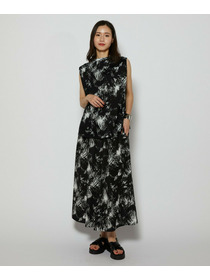 【L'EQUIPE】ブラッシュプリント天竺カットソー 詳細画像 ブラック系その他 6