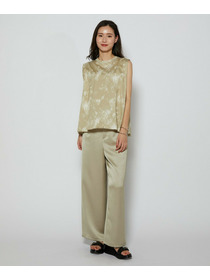 【L'EQUIPE】ブラッシュプリント天竺カットソー 詳細画像 ブラック系その他 7