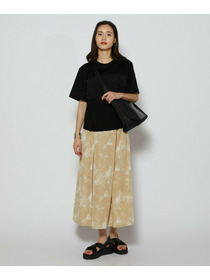 【L'EQUIPE】オーガンジー刺繍Tシャツ 詳細画像 ブラック 2