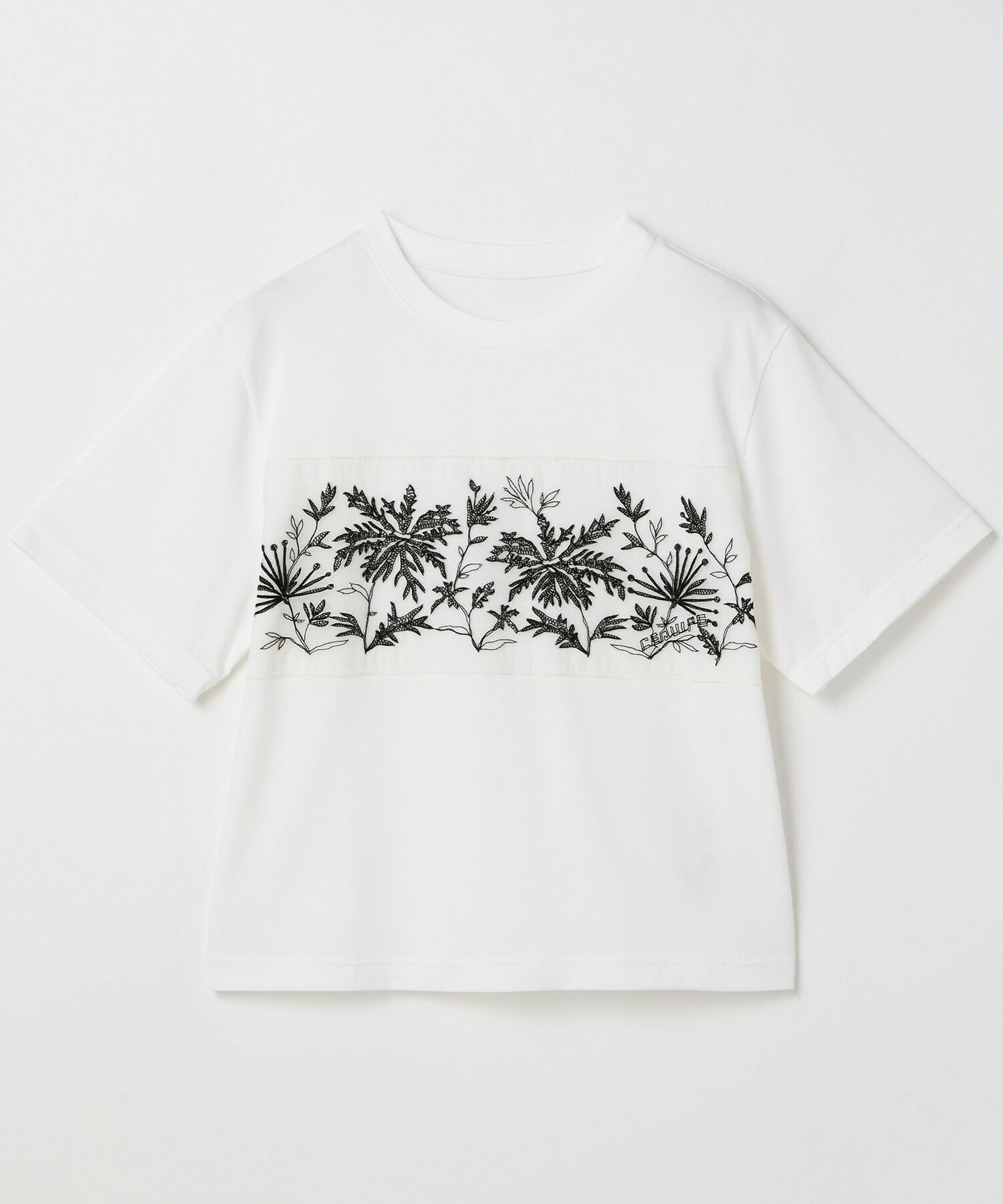 【L'EQUIPE】オーガンジー刺繍Tシャツ 詳細画像 ブラック 19