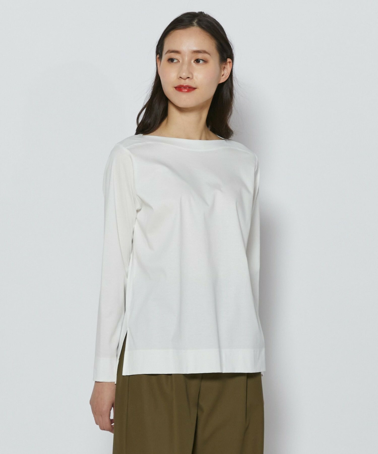 【L'EQUIPE】パーフェクトコットンカットソー 詳細画像 ホワイト 1