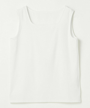 【L'EQUIPE】ベアスムーススクエアタンクトップ 詳細画像 ホワイト 1