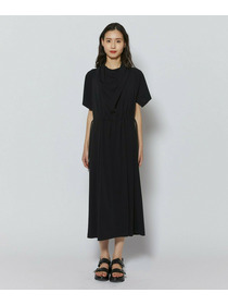 【L'EQUIPE】アセテートドライポンチワンピース 詳細画像 ブラック 12