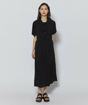 【L'EQUIPE】アセテートドライポンチワンピース 詳細画像 ブラック 1