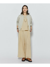 【L'EQUIPE】綿シルク配色ニットカーディガン 詳細画像 ライトグリーン 1