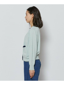 【L'EQUIPE】綿シルク配色ニットカーディガン 詳細画像 ライトグリーン 11