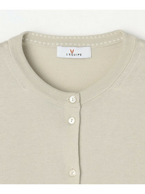 【L'EQUIPE】綿シルク配色ニットカーディガン 詳細画像 ネイビー 16