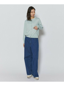 【L'EQUIPE】綿シルク配色ニットカーディガン 詳細画像 ライトグリーン 7