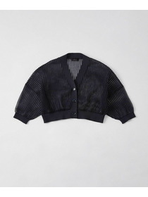 【L'EQUIPE】［eclat 2026年5月号掲載商品］麻ポリエステルショート丈カーディガン 詳細画像 ネイビー 13