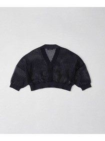 【L'EQUIPE】［eclat 2026年5月号掲載商品］麻ポリエステルショート丈カーディガン 詳細画像 ネイビー 14