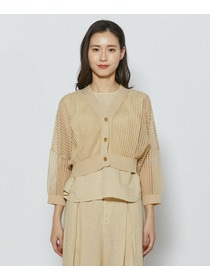 【L'EQUIPE】［eclat 2026年5月号掲載商品］麻ポリエステルショート丈カーディガン 詳細画像 ネイビー 4