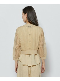 【L'EQUIPE】［eclat 2026年5月号掲載商品］麻ポリエステルショート丈カーディガン 詳細画像 ネイビー 6