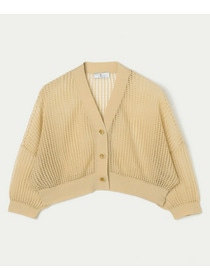 【L'EQUIPE】［eclat 2026年5月号掲載商品］麻ポリエステルショート丈カーディガン 詳細画像 ネイビー 7