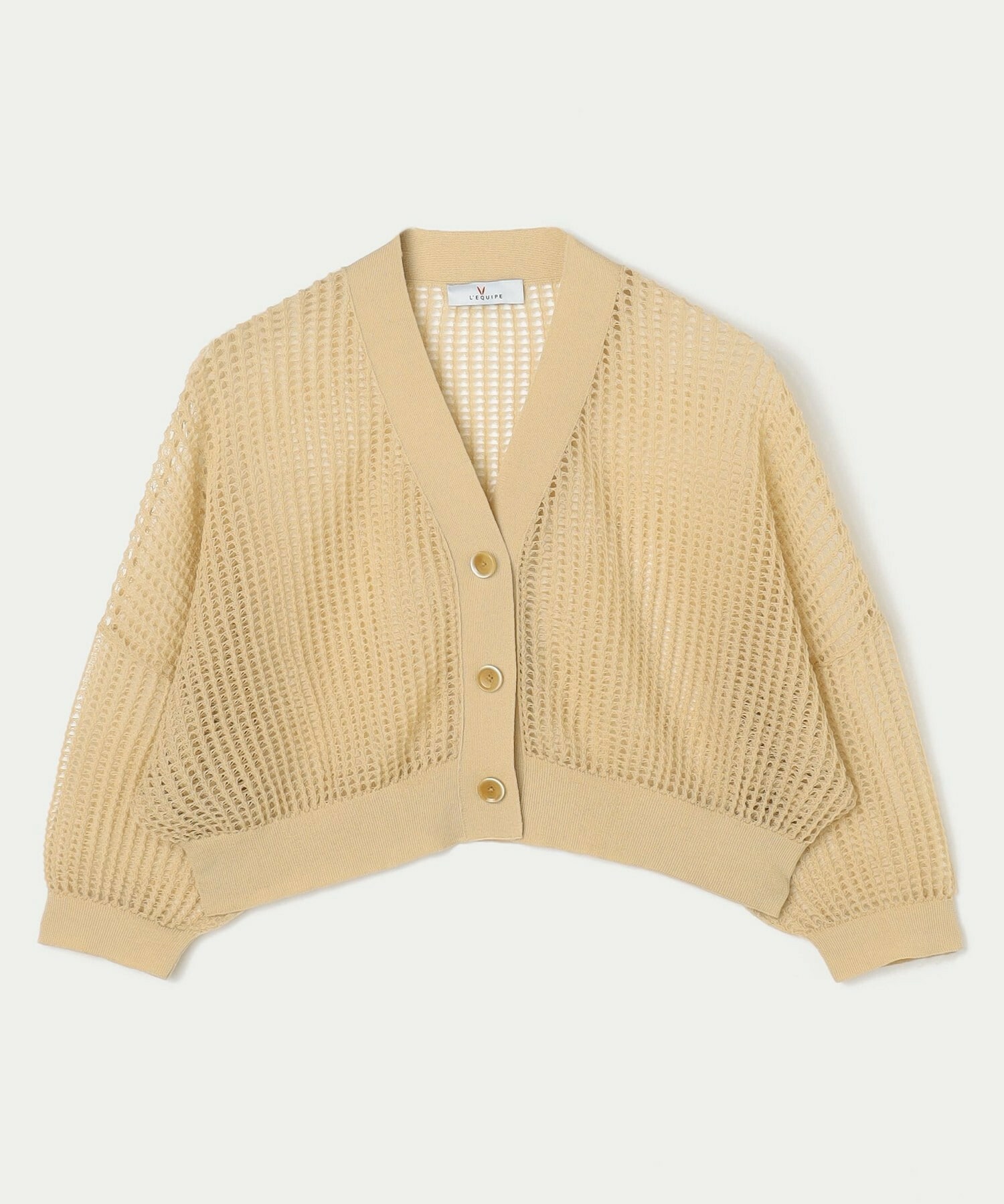 【L'EQUIPE】［eclat 2026年5月号掲載商品］麻ポリエステルショート丈カーディガン 詳細画像 ネイビー 7