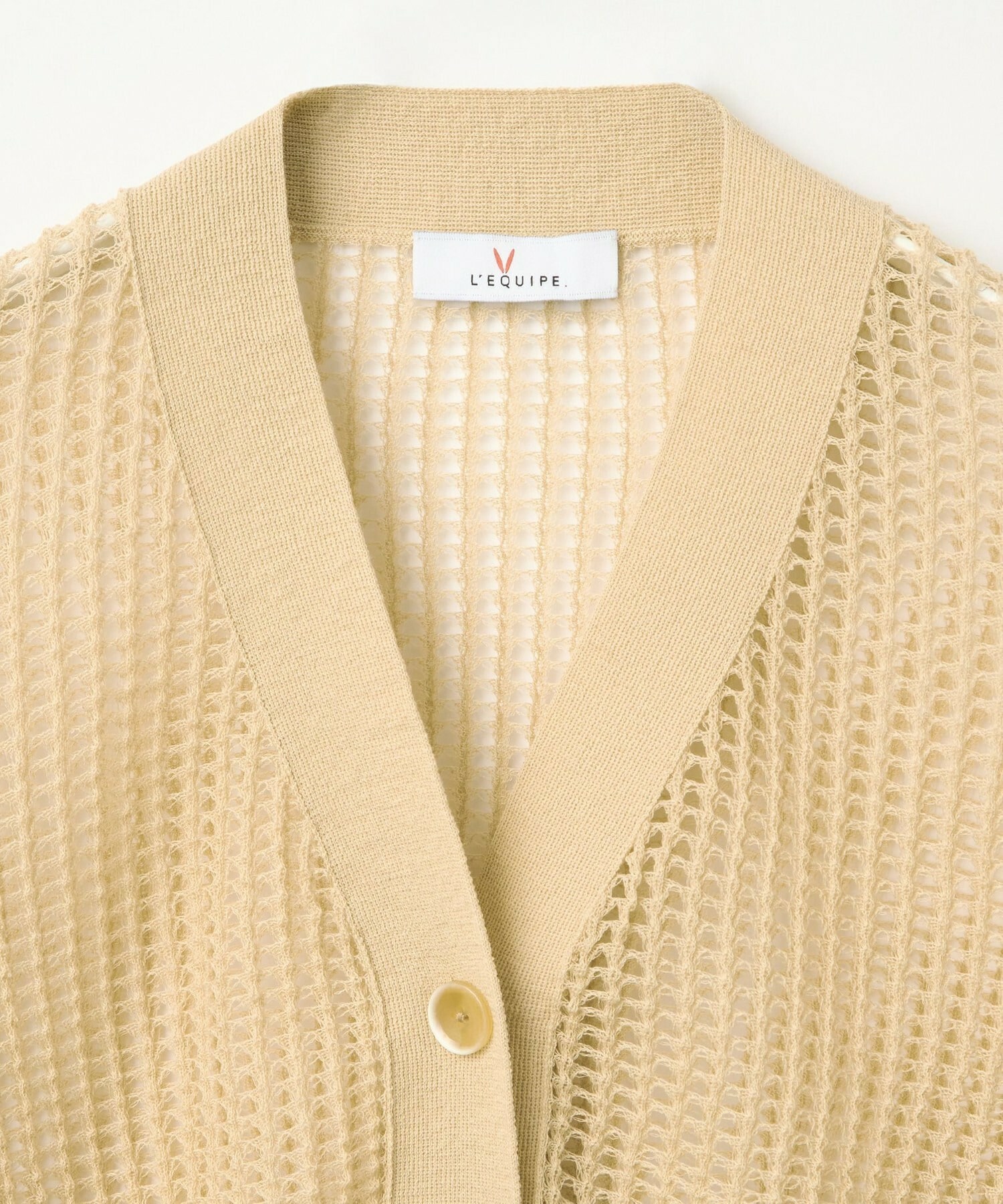 【L'EQUIPE】［eclat 2026年5月号掲載商品］麻ポリエステルショート丈カーディガン 詳細画像 ネイビー 9