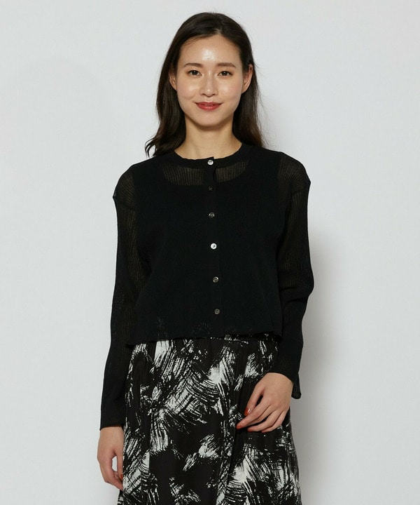 綿ポリリブカーディガン綿ポリリブカーディガン