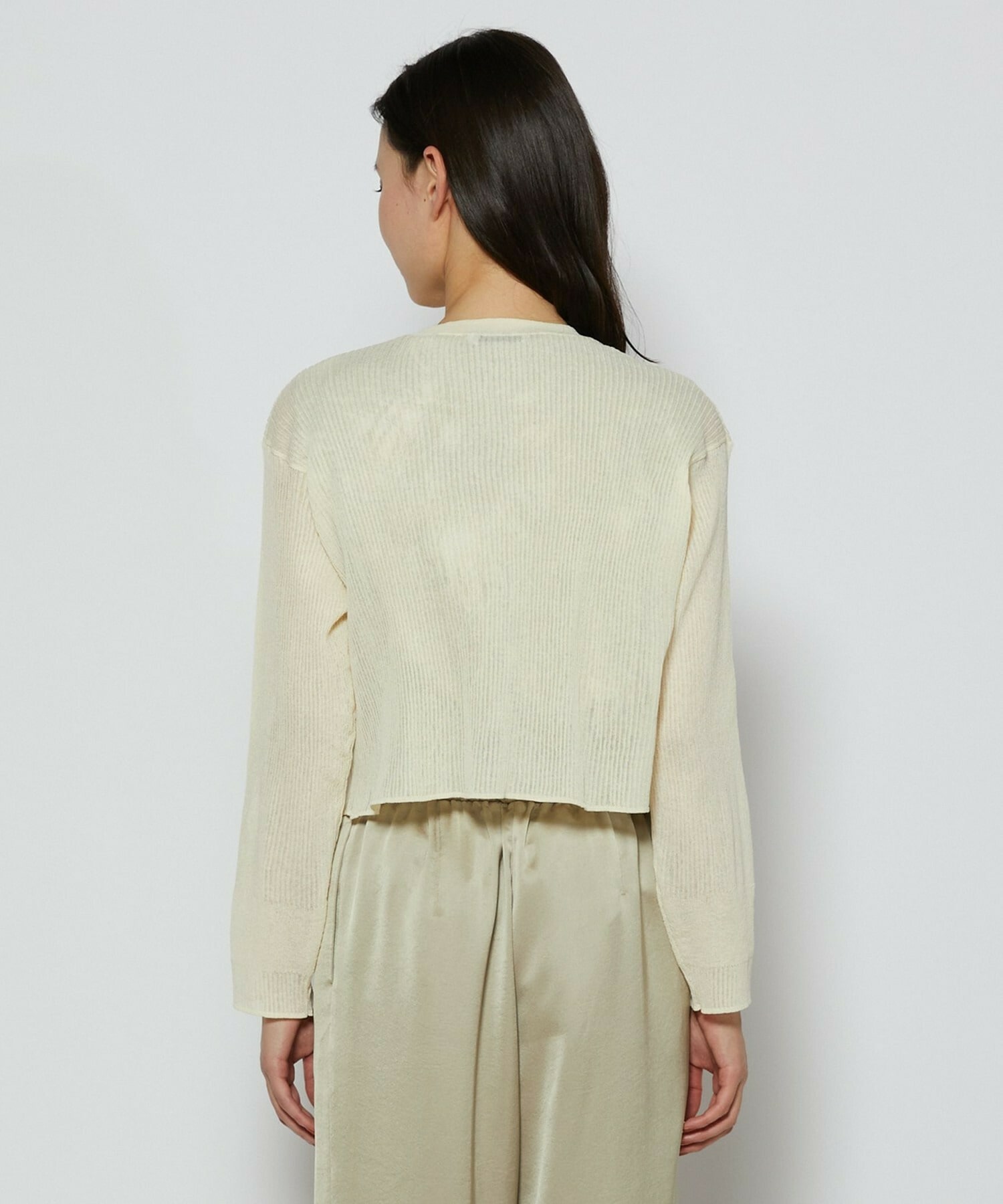 【L'EQUIPE】綿ポリリブカーディガン 詳細画像 ブラック 15