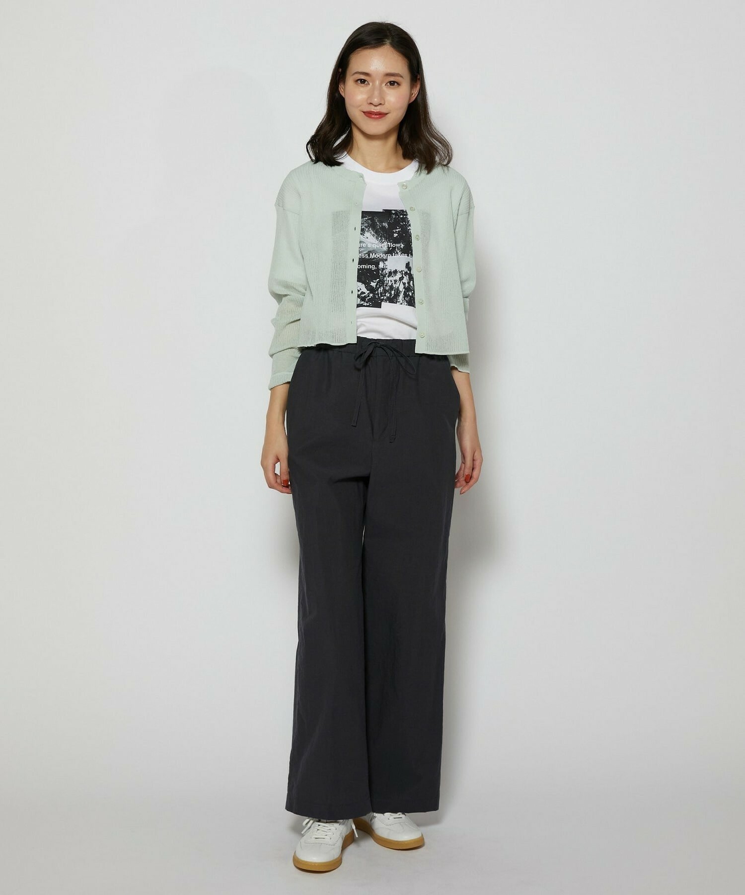 【L'EQUIPE】綿ポリリブカーディガン 詳細画像 ブラック 5