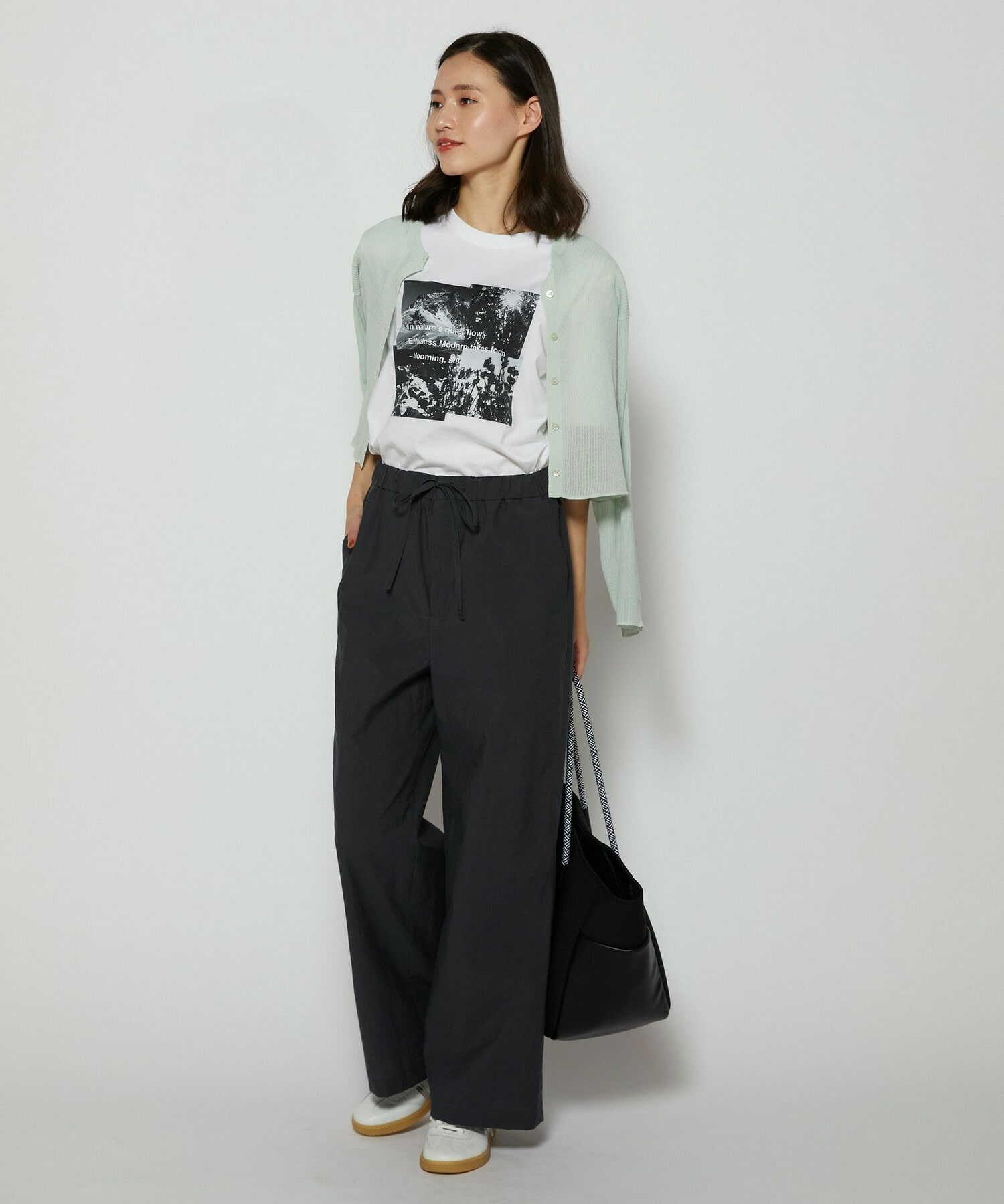 【L'EQUIPE】綿ポリリブカーディガン 詳細画像 ブラック 8