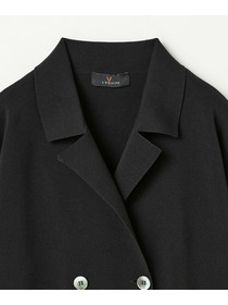 【L'EQUIPE】コットンポリミラノリブニットジャケット 詳細画像 ブラック 21