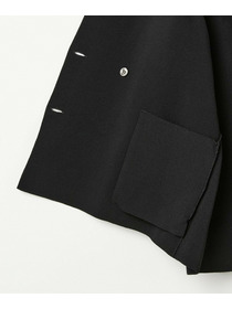 【L'EQUIPE】コットンポリミラノリブニットジャケット 詳細画像 ブラック 26