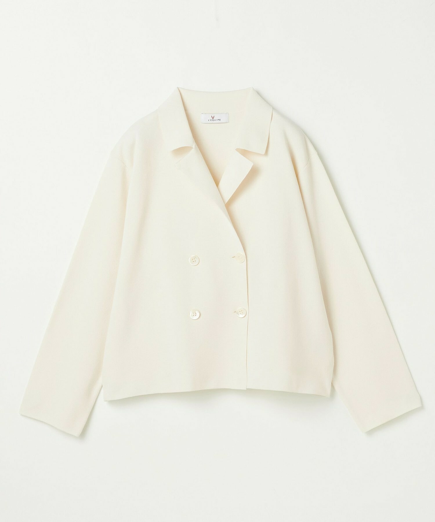 【L'EQUIPE】コットンポリミラノリブニットジャケット 詳細画像 ブラック 19