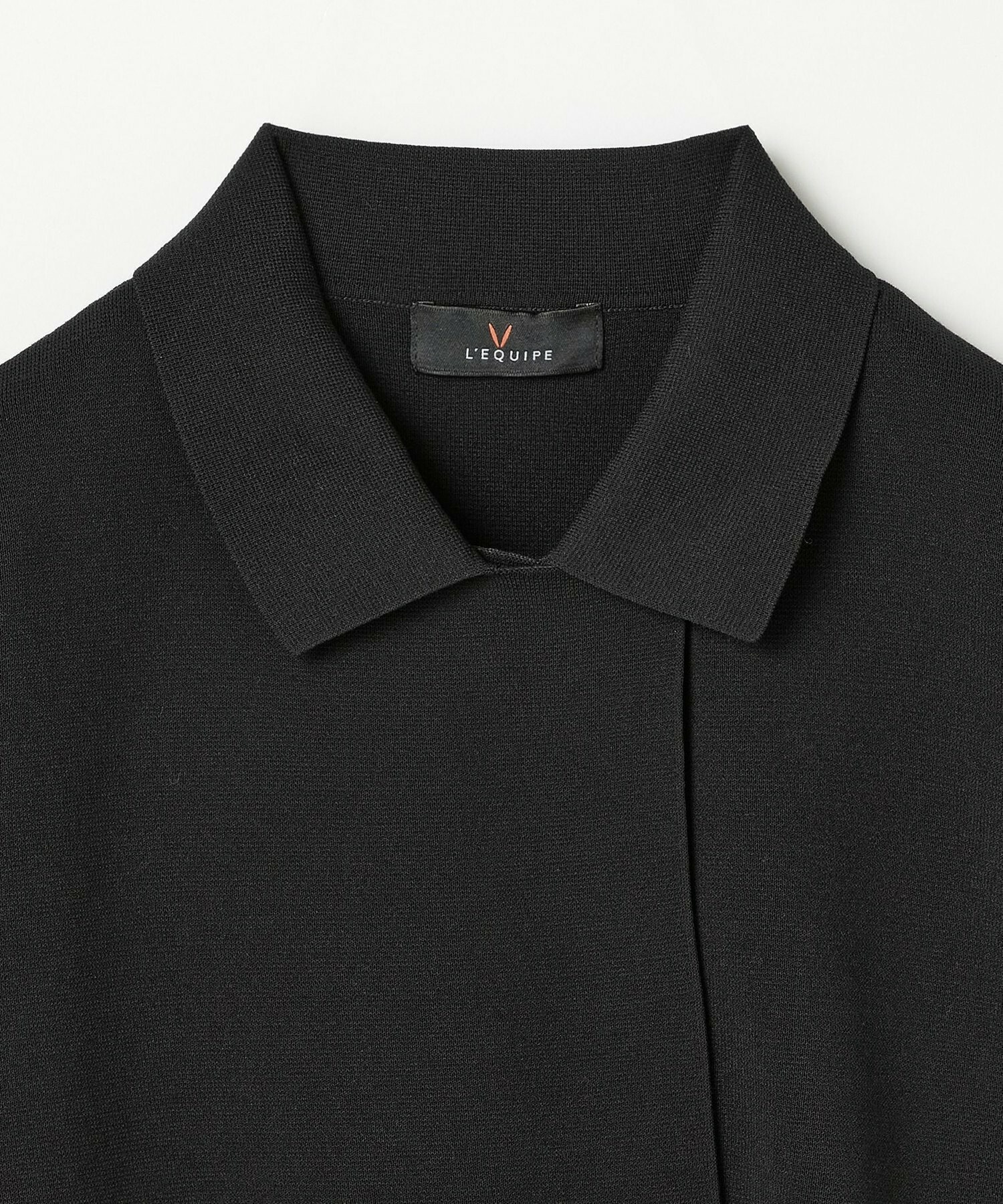 【L'EQUIPE】コットンポリミラノリブニットジャケット 詳細画像 ブラック 22