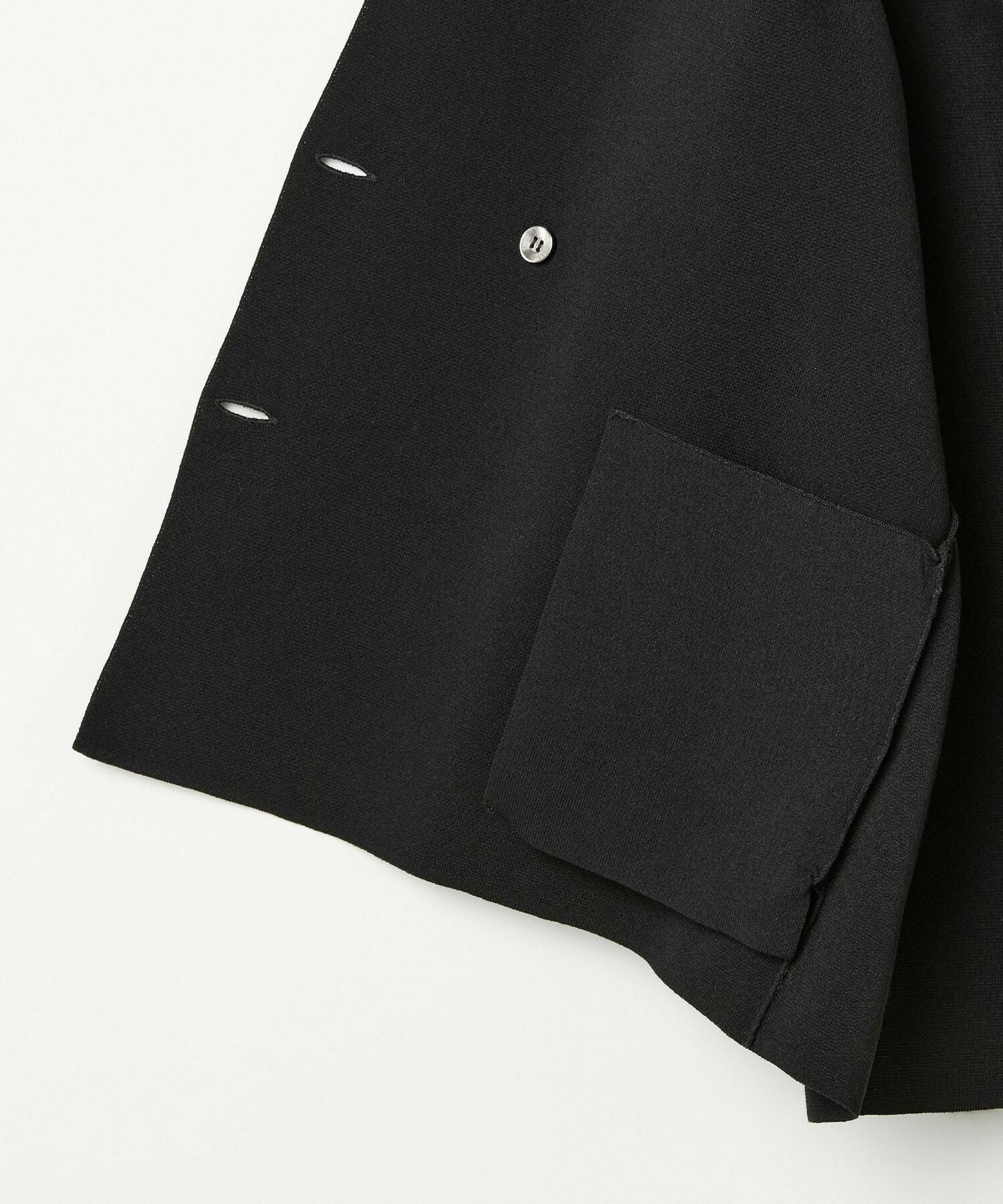 【L'EQUIPE】コットンポリミラノリブニットジャケット 詳細画像 ブラック 26