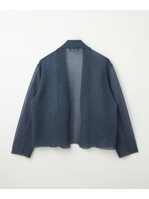 【L'EQUIPE】［eclat 2026年5月号掲載商品］麻ポリエステルニットジャケット 詳細画像 ブルー系その他 13