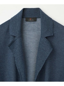 【L'EQUIPE】［eclat 2026年5月号掲載商品］麻ポリエステルニットジャケット 詳細画像 ブルー系その他 14