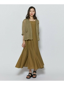 【L'EQUIPE】［eclat 2026年5月号掲載商品］麻ポリエステルニットジャケット 詳細画像 ブルー系その他 3