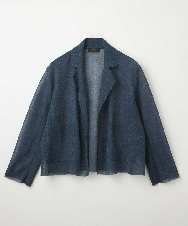 ［eclat 2026年5月号掲載商品］麻ポリエステルニットジャケット［eclat 2026年5月号掲載商品］麻ポリエステルニットジャケット