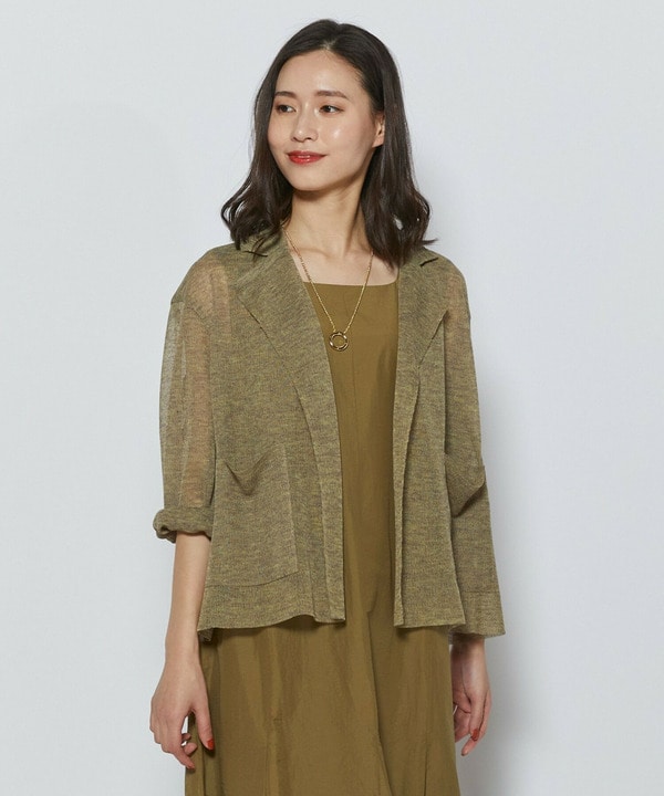 【L'EQUIPE】［eclat 2026年5月号掲載商品］麻ポリエステルニットジャケット