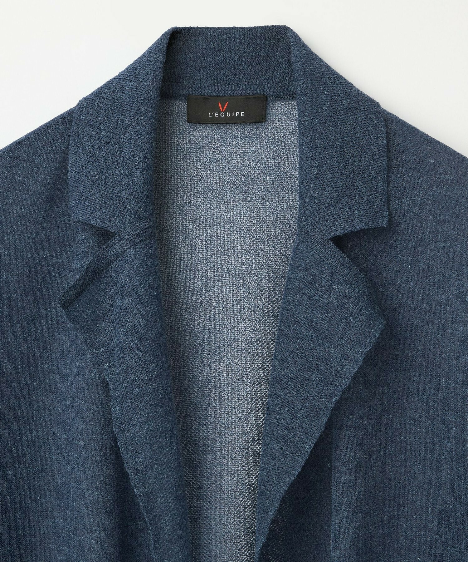 【L'EQUIPE】［eclat 2026年5月号掲載商品］麻ポリエステルニットジャケット 詳細画像 ブルー系その他 14