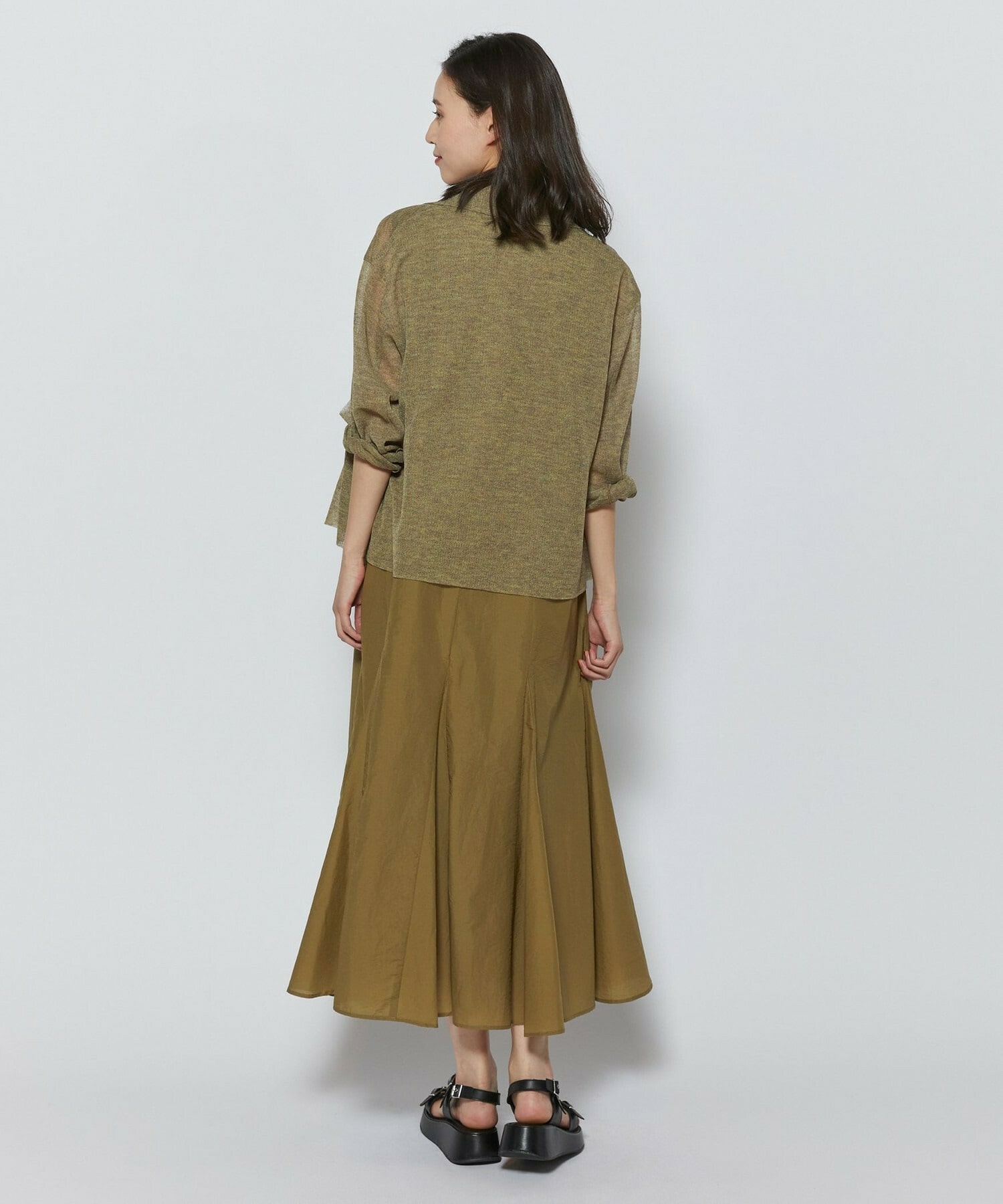 【L'EQUIPE】［eclat 2026年5月号掲載商品］麻ポリエステルニットジャケット 詳細画像 ブルー系その他 4