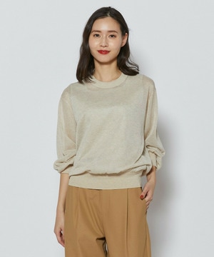 【L'EQUIPE】ブライトレーヨンニットプルオーバー 詳細画像 ライトベージュ 1