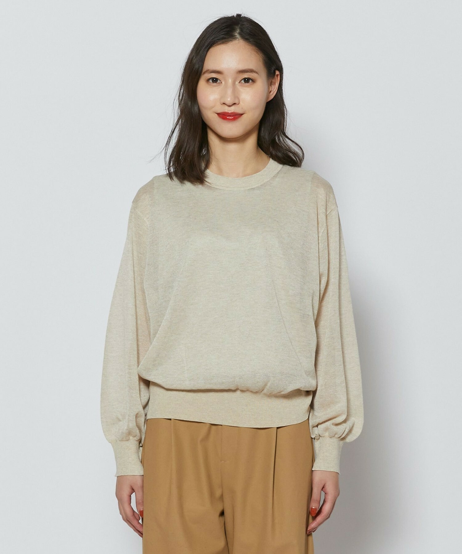 【L'EQUIPE】ブライトレーヨンニットプルオーバー 詳細画像 ライトグレー 7