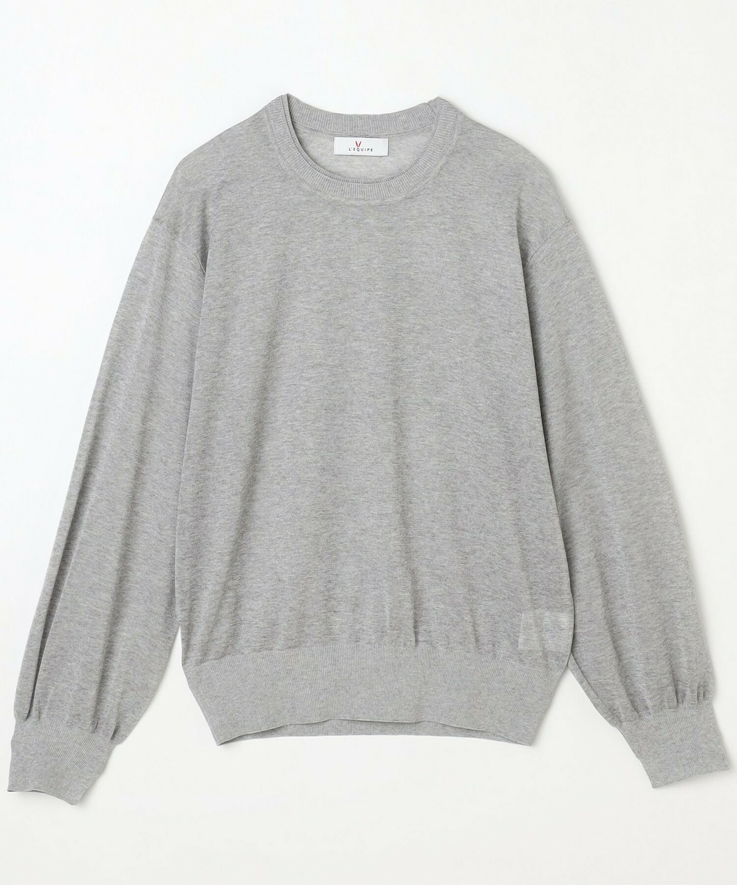 【L'EQUIPE】ブライトレーヨンニットプルオーバー 詳細画像 ライトグレー 1