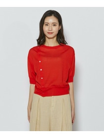 【L'EQUIPE】リネン混バック釦ニットトップス 詳細画像 ブラック 17