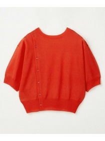 【L'EQUIPE】リネン混バック釦ニットトップス 詳細画像 ブラック 21