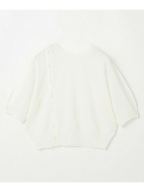 【L'EQUIPE】リネン混バック釦ニットトップス 詳細画像 ブラック 8