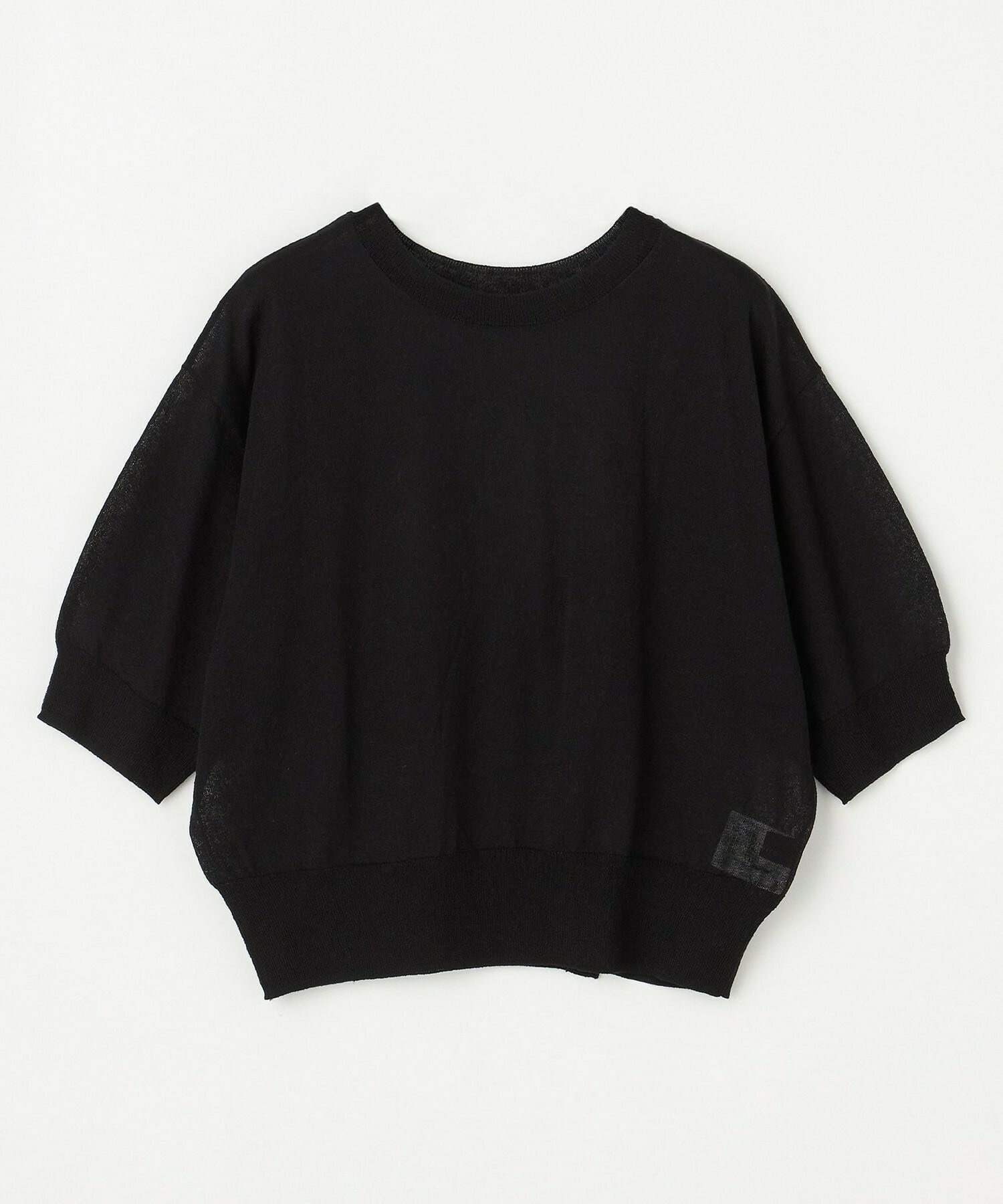 【L'EQUIPE】リネン混バック釦ニットトップス 詳細画像 ブラック 12