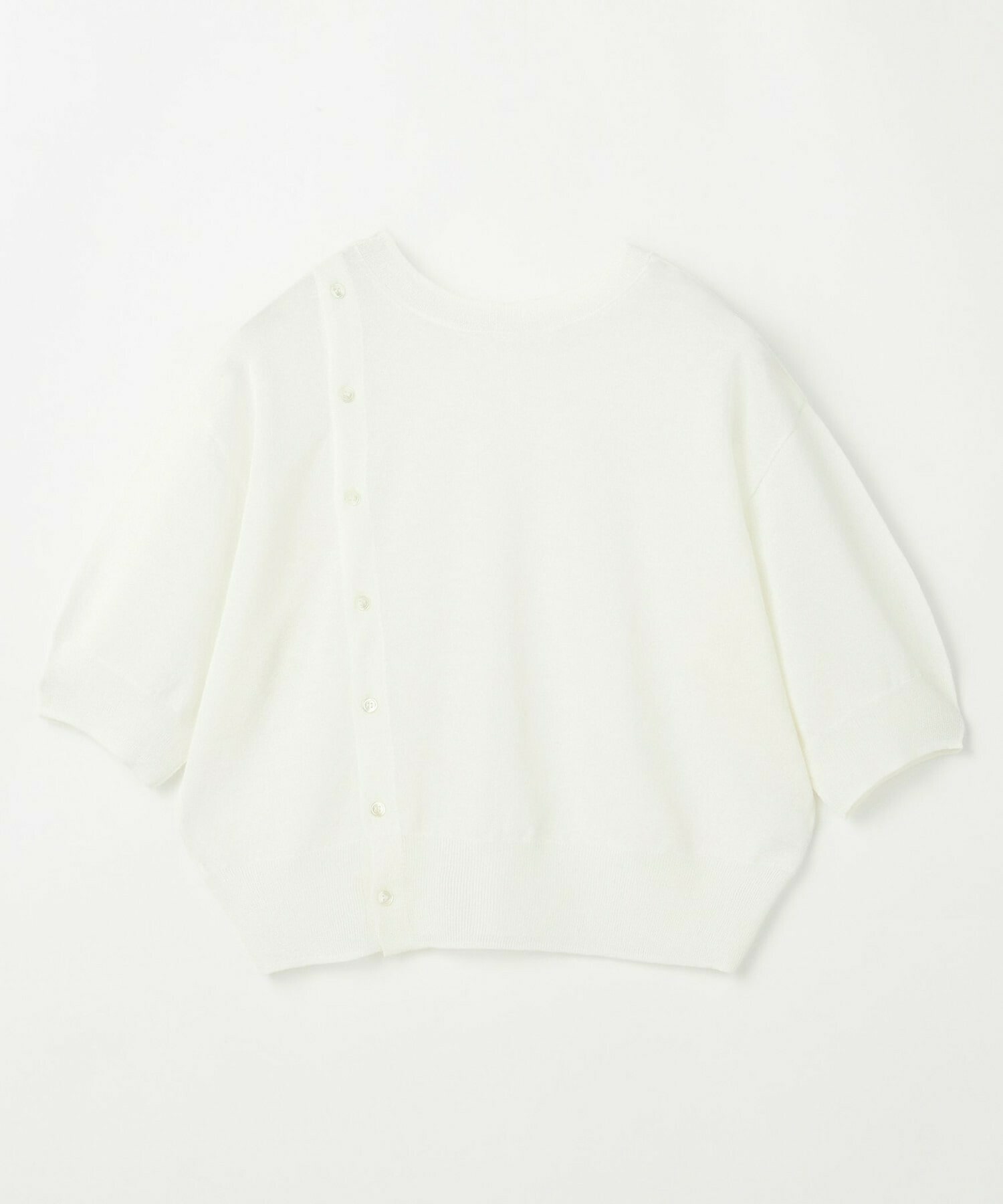 【L'EQUIPE】リネン混バック釦ニットトップス 詳細画像 ブラック 8