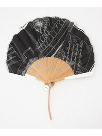 【L'EQUIPE】manipuri 別注 扇子 詳細画像 ブラック 5